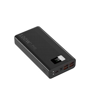 50000mAh 대용량 보조배터리 100W 초고속충전 외출 필수템, 블랙, T1432