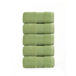 록신 호텔수건 타월 코면사 부드러운 540GSM 40수 5종세트, 그린, 5개
