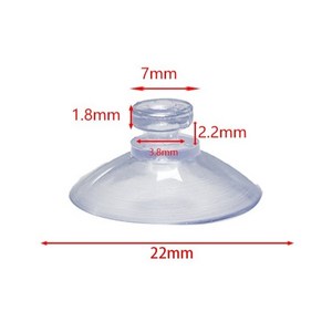 22mm 투명 큐방 흡착판 강력 고정 2.2cm 소형 흡착고리 유리창 차량용 12개입 장애인표식 장애인표지 아파트표식 아파트표지 앞유리부착, 1세트