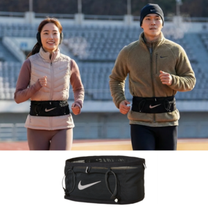 나이키 런 벨트 스마트폰 러닝 벨트 플립 벨트 조깅 런닝 허리 힙색 밴드, 1개, 블랙