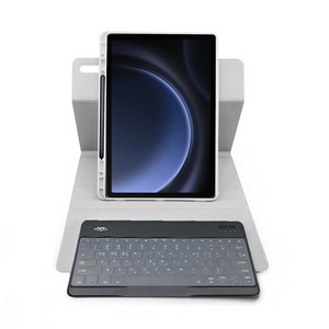 갤럭시탭 S10 FE 플러스 13.1 호환 콤비 회전 블루투스 키보드 S펜수납 케이스, 그레이, 1개