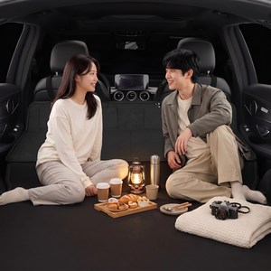 차량용 뒷좌석 확장 차박 평탄화 보드 접이식 차박매트 뒷좌석보드 평탄화매트 트렁크 확장 보드, 1개, 블랙(125*40)