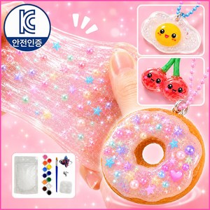 시즈노 KC인증 무독성 젤리플라 물라스틱 키링만들기 과학 실험 집콕 놀이, 1개, 100g, 베이직(4구몰드+12색물감)