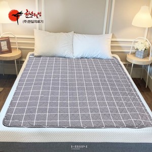 한일의료기 정품 전기매트 탄소매트 카본매트 전자파없는 전기요 그레이체크, 슬림 전기요, 더블