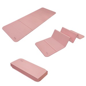 WEILA 접이식 요가매트 미끄럼방지 8mm tpe 1인용여행용 휴대용 캠핑 층간소음 운동용 매트, 1개, 핑크