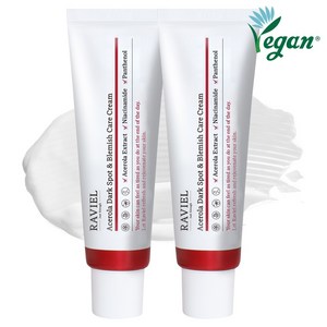 [비건뷰티] RAVIEL 아세로라 잡티 앤 기미 케어 크림, 50ml, 2개
