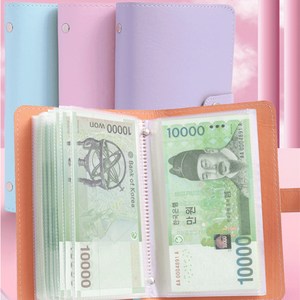 달리바 현금바인더 다이어리 지폐수납지갑 알뜰한 현금생활, 옐로우(Yellow), 1개