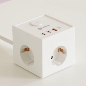 오지렌 고성능 USB C타입 고속충전 고용량 큐브 멀티탭 콘센트, 1개, 화이트(PD20W)