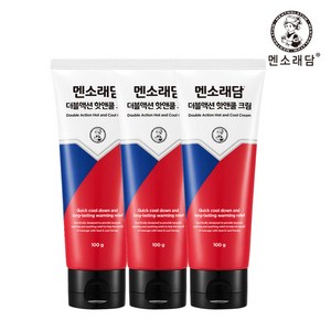 멘소래담 더블액션 핫앤쿨 바디크림, 100g, 3개