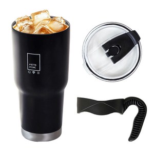 데코아르 컬러무드 무연마 스테인레스 304 대용량 텀블러, 1개, 900ml, CHIC 블랙