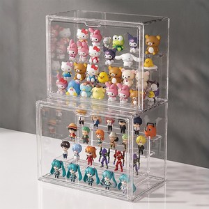 HK.sell 아크릴 케이스 피규어 전시 박스+계단포함, 1개