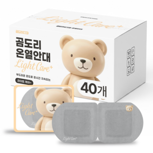 곰도리 라이트 케어 플러스 온열안대 무향, 40개입, 1개