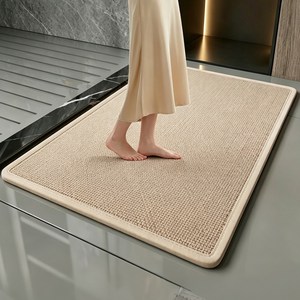 WHH 먼지없는 현관 욕실 주방 웰컴 현관 미끄럼방지매트 현관매트 발매트 바닥 매트, 1개, 커피색