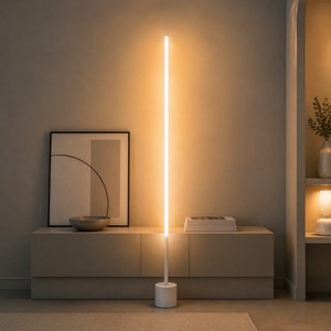 디드하드 무선리모컨 LED 플로어 장스탠드 조명 3색모드 밝기조절 침실 거실 무드등, 화이트 160cm