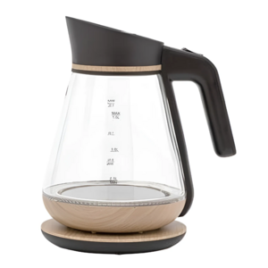 고급 무선 유리 전기주전자 스텐레스필터 1.5리터, 블랙