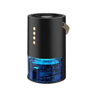 RichMagic 1300ML AI 스마트 가정용 대용량 제습기 음이온 공기 청정 무음 타이머 무지개 라이트 저전력 만수 자동 정지 거실 침실 욕실 지하실 드레스룸 편리한 휴대형, 블랙