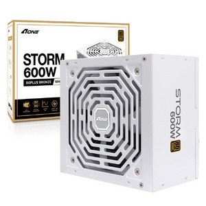 AONE STORM 600W 80PLUS 브론즈 파워 화이트 (ATX 600W), 스톰 600W BRONZE WH