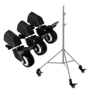 알파믹 조명 스탠드 휠 캐스터 방송 촬영 카메라 삼각대 A스탠드 바퀴, 1세트, 굴리2