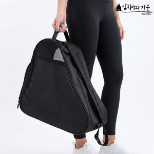 앞치마와가운 인라인 롤러블레이드 피겨 스케이트 가방 수납 다용도 보관백 남녀공용, AGSKT01 블랙, 1개