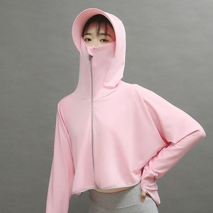 ANYOU 1벌로 6가지 기능 썬프로텍션 자켓 아이스실크 가벼운 통기성 후드 케이프 자외선 차단 아우터