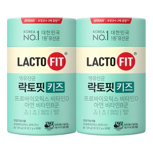 락토핏 키즈 유산균, 60회분, 120g, 2개