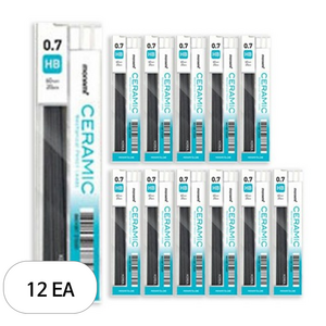 모나미 세라믹 샤프심 HB, 0.7mm, 12개