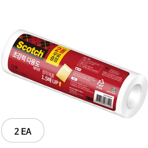 쓰리엠 스카치 초강력 다용도 테이프 리필 12mm x 20m 12롤, 2개, 투명