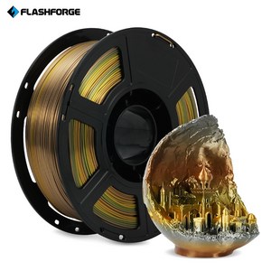 Flashforge 3D 프린터 필라멘트 1.75mm 1kg, 메탈릭 레인보우 Metal Rainbow, Silk PLA