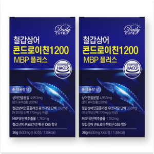 철갑상어 콘드로이친 1200 cs6형 MBP 식약청인증 데일리큐어, 2개, 60정