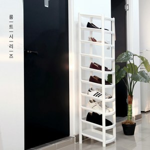 리빙해피 룸트 신발정리대 슬림 10단, 화이트, 1개