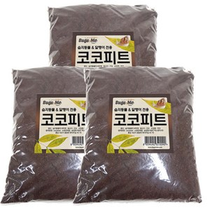 벅스앤미 코코피트 2리터 달팽이흙 바닥재, 3개, 2L