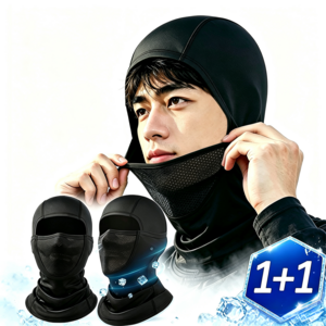 한리베라 쿨링 자외선차단 모터사이클 바라클라바 아이스 헬멧 이너캡, 2개, 검정