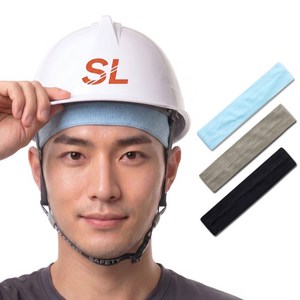 SL 안전모 내피 땀흡수대 땀받이 쿨링 여름 헤어밴드 3개, 1세트, 혼합