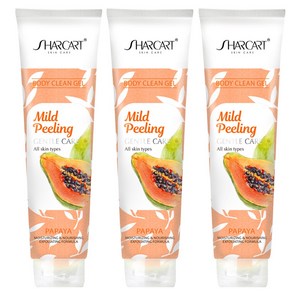 샤카트 페이스 바디 각질 제거 필링젤 파파야향, 310ml, 3개