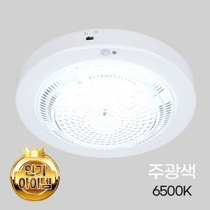 LED 원형 센서등 15W, 주광색, 1개