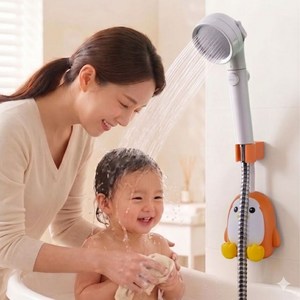 프리무브 무타공 샤워기 홀더 고정 거치대 각도조절 자바, 오렌지