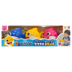 상어가족 아기상어 펌핑목욕 물총 3종 세트, 1세트, 아기상어, 엄마상어, 아빠상어