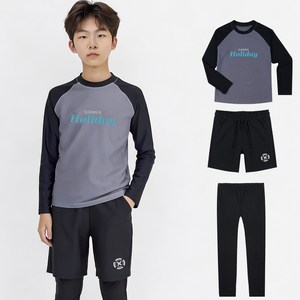아동 주니어 래쉬가드 보드숏 3종세트 DH42GR-2 비치웨어 수영복