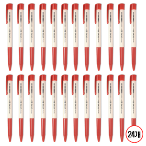 모닝글로리 M7 초저점도펜 0.7mm, 적색, 24개