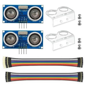 Aokin HC-SR04 초음파 거리 센서 모듈 2개 세트 아두이노 R3 MEGA2560 나노 듀에밀라노브 로봇 XBee 지그비 호환, 1세트