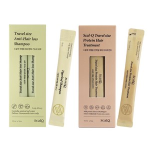 스칼큐 여행용세면도구 일회용 샴푸 트리트먼트 각 5개입 세트, 1세트