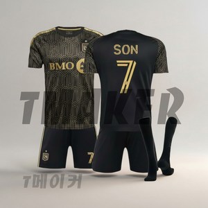 [T메이커]26-27 LAFC 축구 유니폼 손흥민 블랙 홈팀 성인 아동 주니어 인증 상하의 스타킹세트