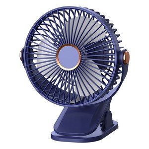 1+1 미니 무선 클립형 휴대용 선풍기 360도 회전 충전식 무드등 조명 다기능 탁상용 벽걸이 무소음 선풍기 유모차 캠핑, 네이비, F50 [1+1]