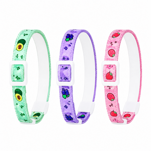 반려사이 강아지 고양이 진드기 방지 목걸이 6개월 지속 해충방지, 3개, purple,pink,green