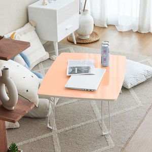 미소바움 E0 LPM 스퀘어 접이식 테이블 7파이 베드테이블, 스퀘어_유광 피치퍼즈_7파이