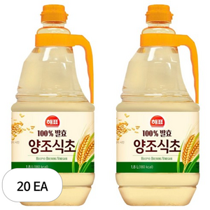 해표 양조식초, 1.8L, 20개