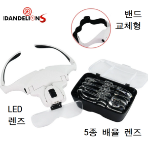 Dandelions LED 돋보기 보석십자수 비즈 과학기자재 고화질 확대경, 1개