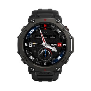 어메이즈핏 스마트워치 T-REX 3 PRO, GPS + 블루투스, 48mm, 블랙