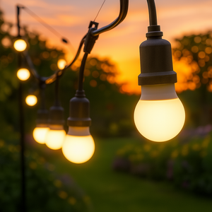 야외용 LED 방수 파티라이트 오징어등 소켓+전구 세트, 5세트, 8w 전구색