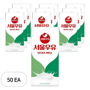 서울우유 멸균 흰우유, 1L, 50개